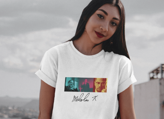The pop art craze: the evolution of modern fashion | Blog | Malcolm X Pop Art T-Shirt | VibeVerse Clothing