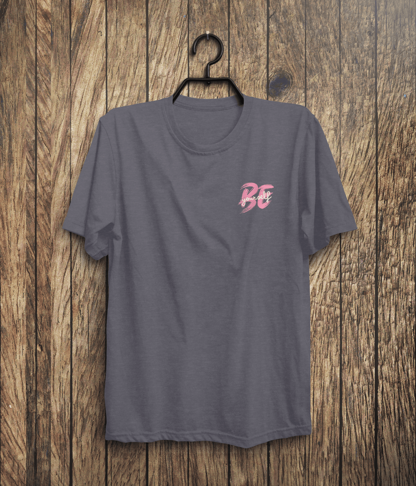 Be yourself | Motivational T-Shirt | Quote T-Shirt | Dignity & Self-Respect T-Shirt In Grey