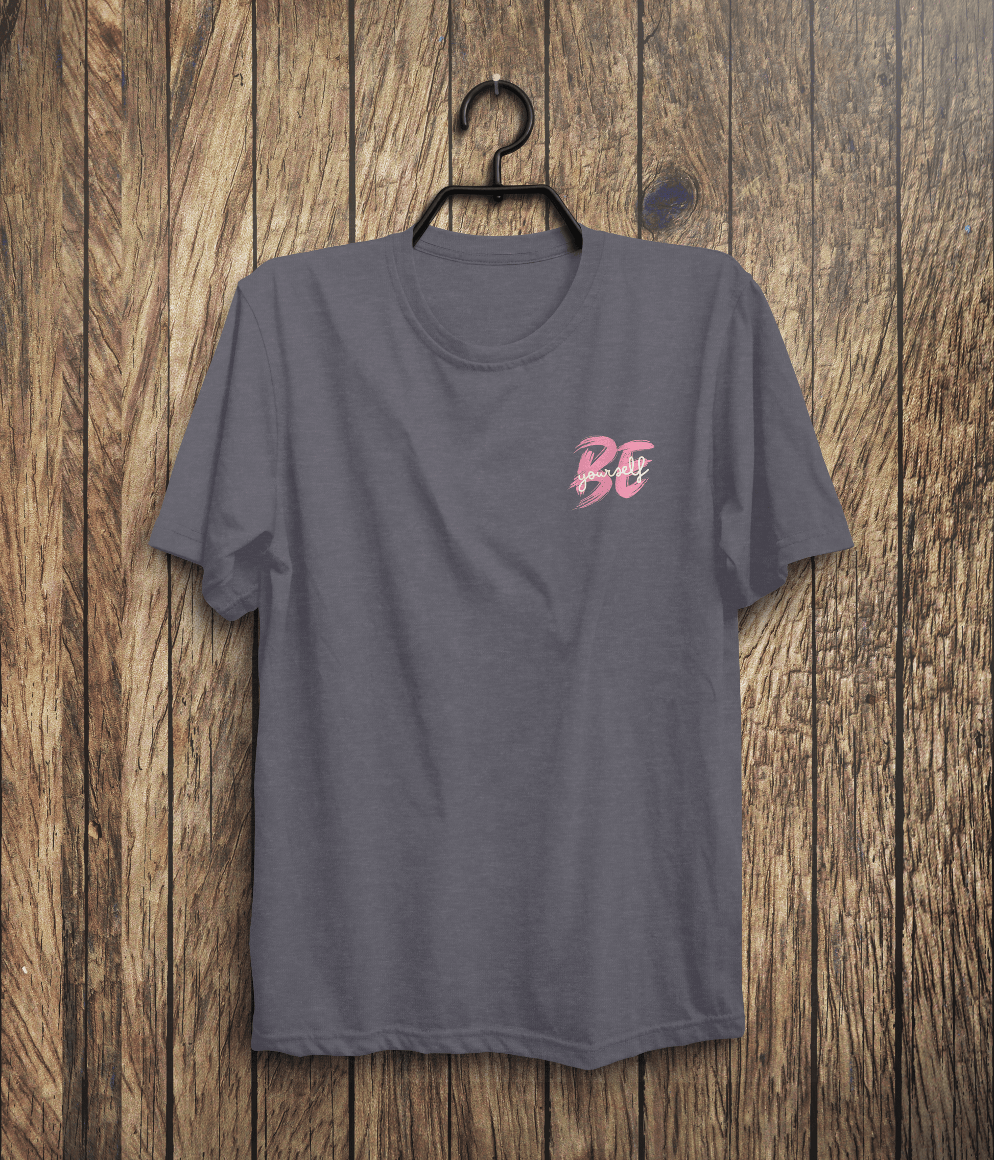 Be yourself | Motivational T-Shirt | Quote T-Shirt | Dignity & Self-Respect T-Shirt In Grey