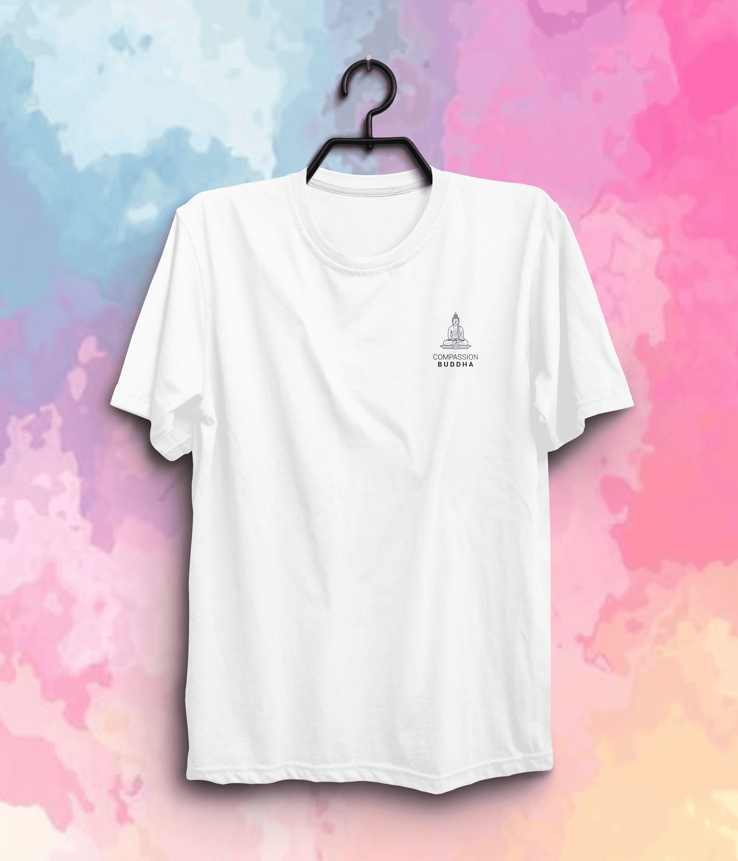 Spiritual Buddha Compassion T-Shirt | Spiritual Symbols In White