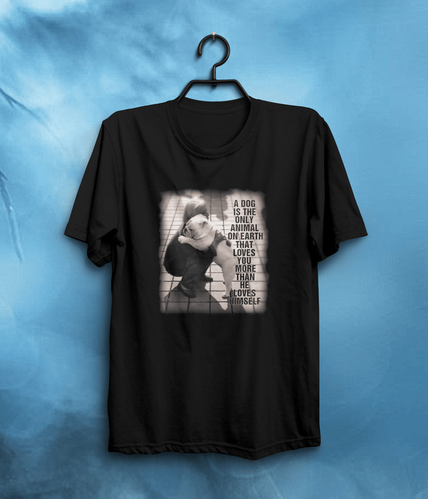 A Dog's Love Graphic Quote T-Shirt In Black
