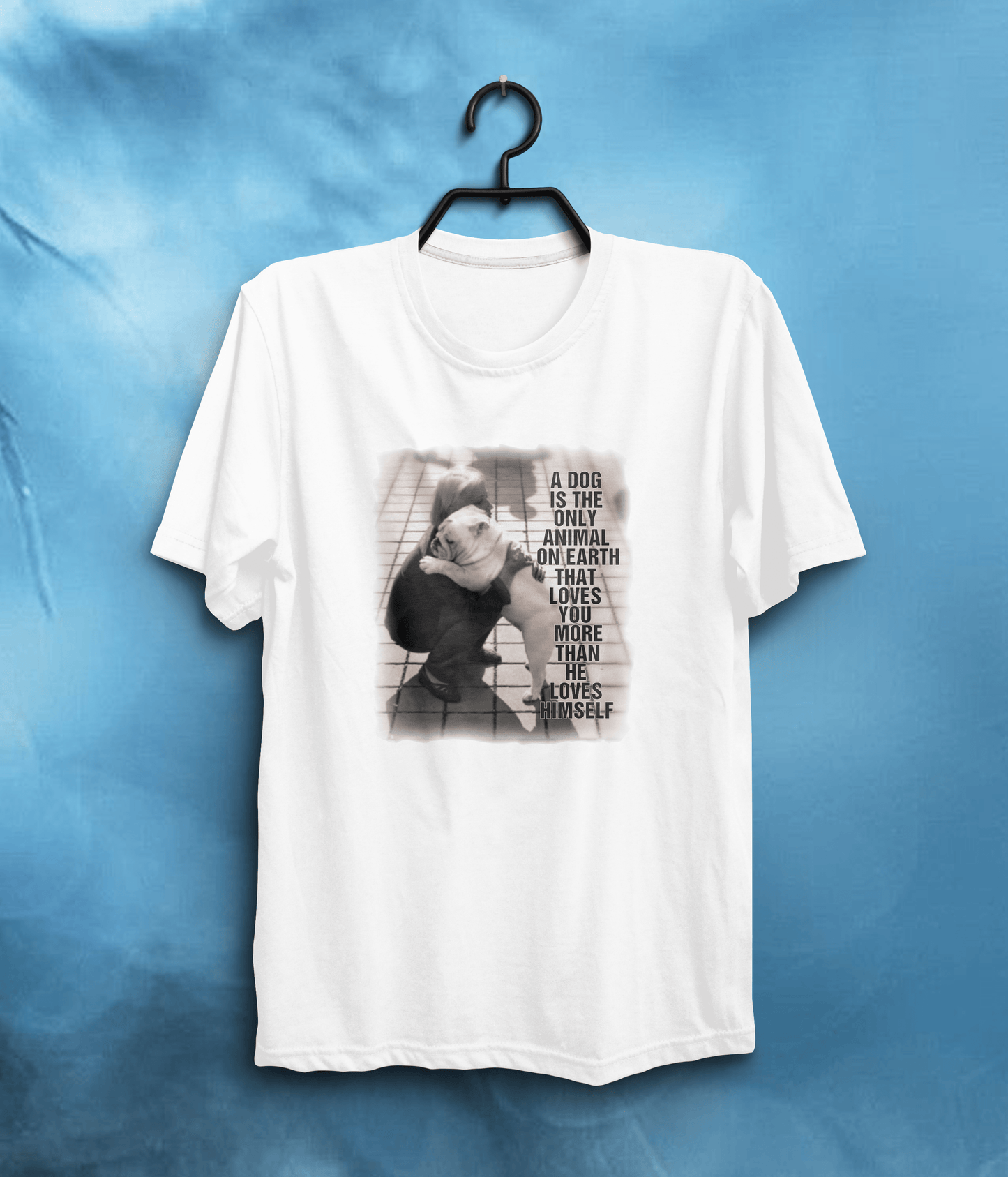 A Dog's Love Graphic Quote T-Shirt In White