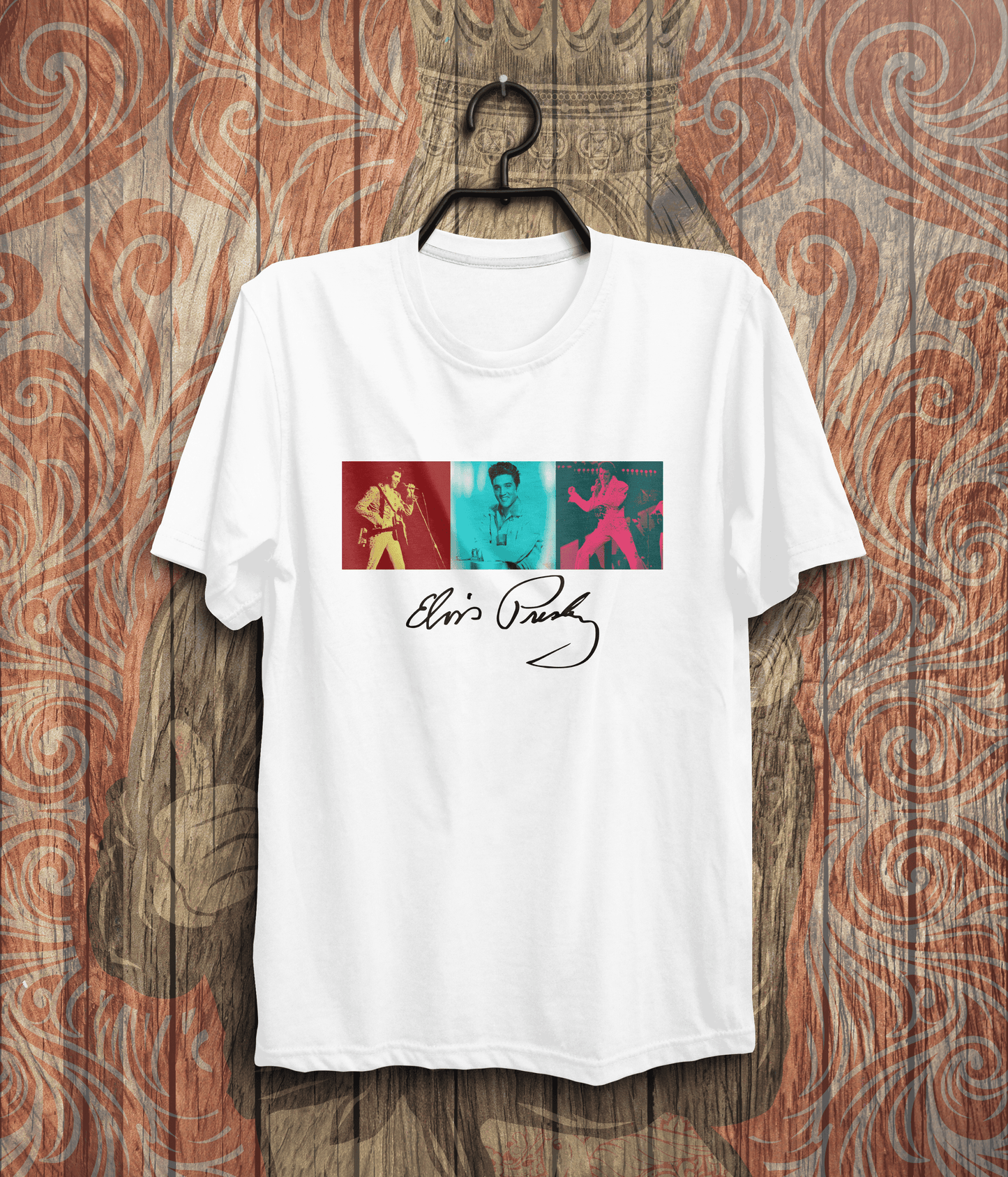 Elvis Presley Pop Art T-Shirt | Music T-Shirt | Cultural T-Shirt | Icon T-Shirt In White
