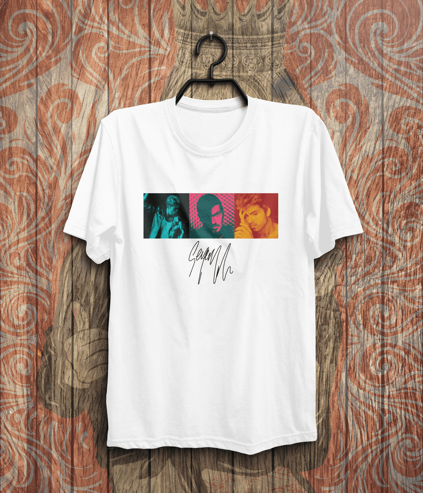 George Michael Pop Art T-Shirt | Music T-Shirt | Cultural T-Shirt | Icon T-Shirt In White