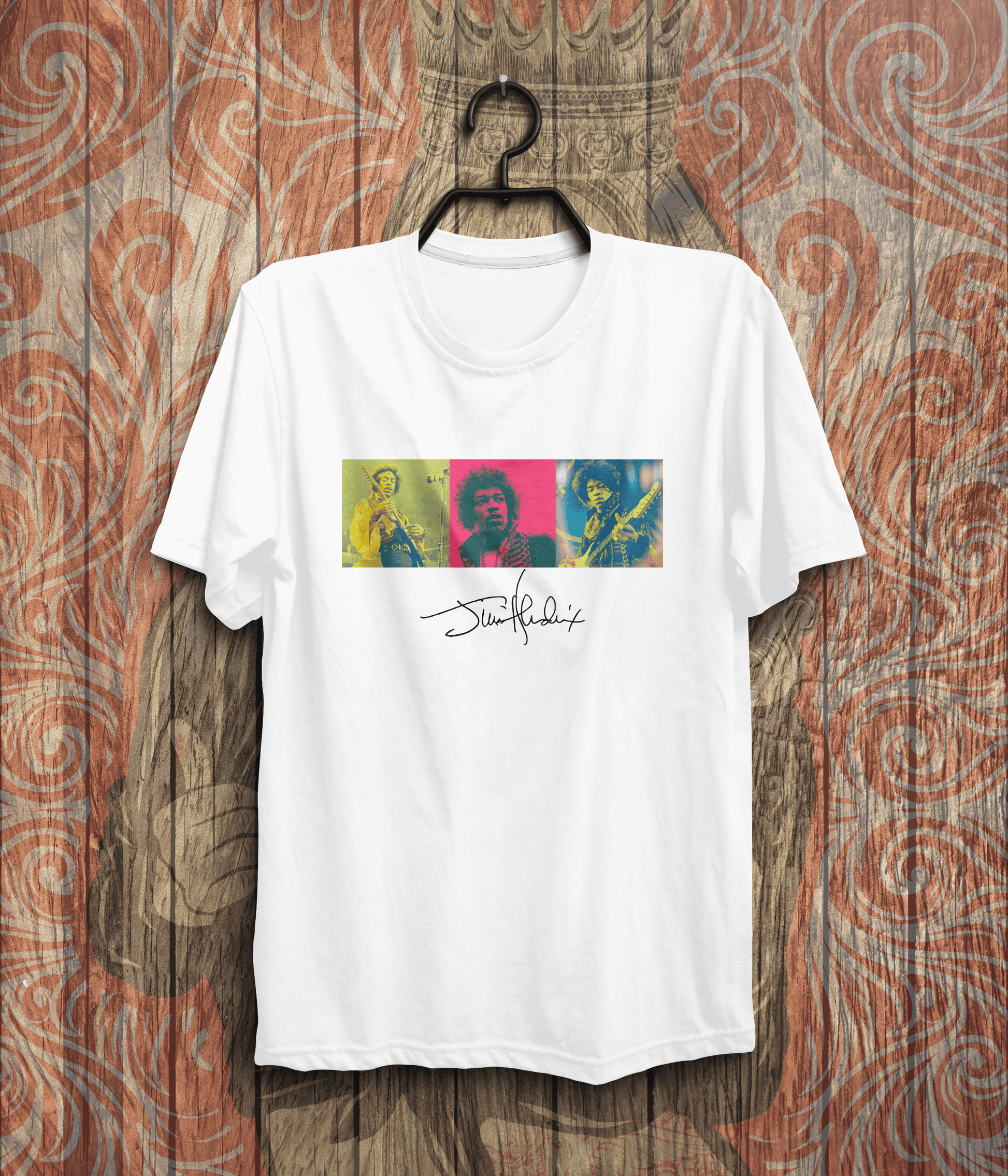 Jimi Hendrix Pop Art T-Shirt | Music T-Shirt | Cultural T-Shirt | Icon T-Shirt In White