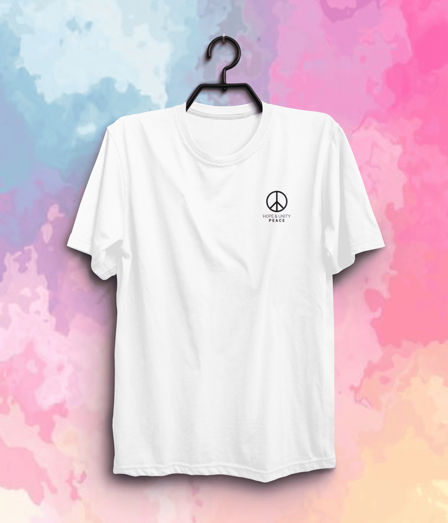 Spiritual Peace: Hope and Unity T-Shirt | Spiritual Symbols In White