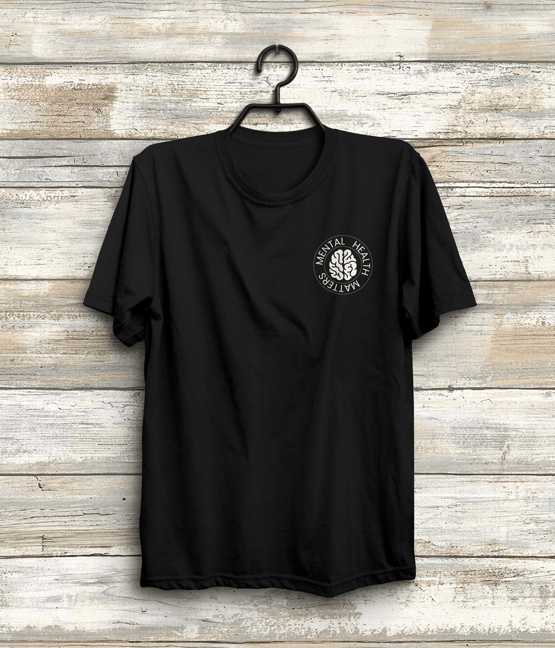 Mental Health Matters Awareness Quote T-Shirt In Black