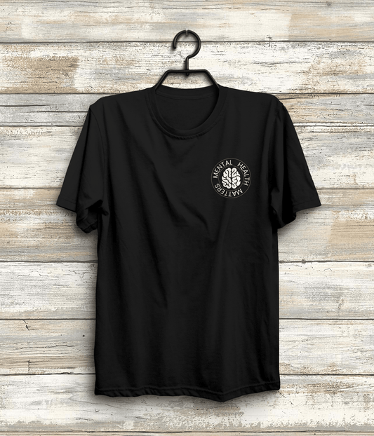 Mental Health Matters Awareness Quote T-Shirt In Black