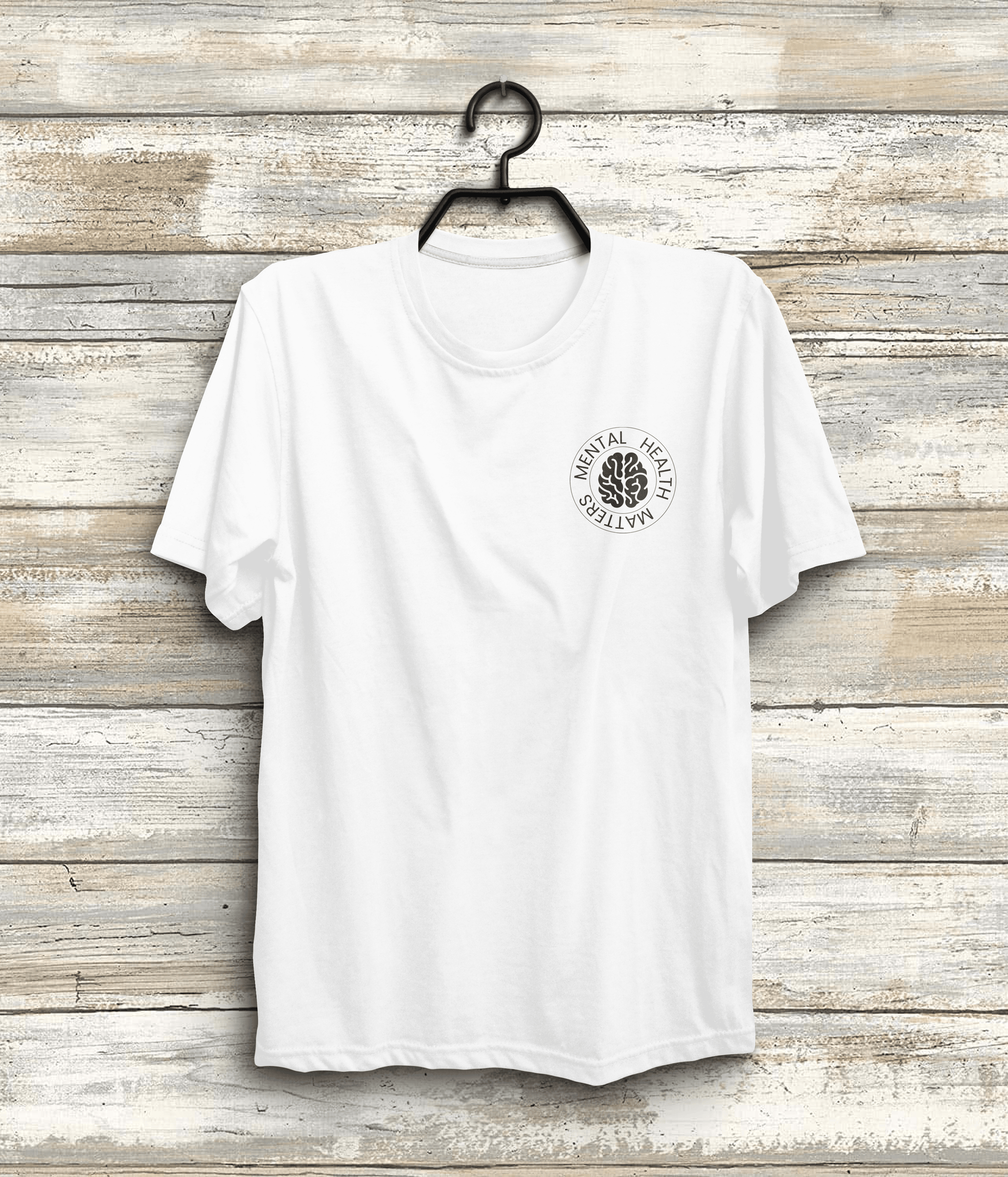 Mental Health Matters Awareness Quote T-Shirt In White